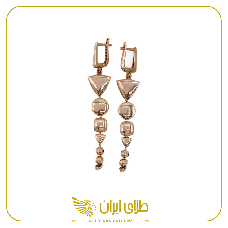 گوشواره دریو رز گلد مثلث