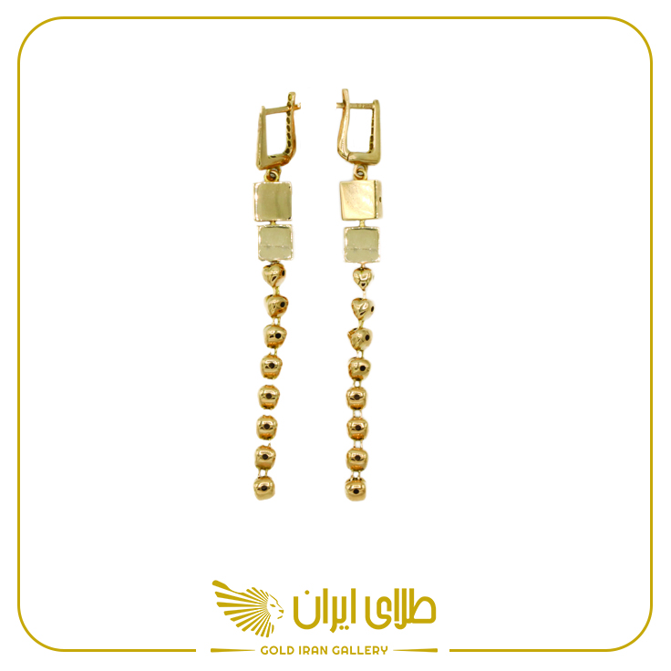 گوشواره دریو رز گلد مربع