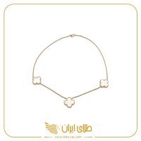 گردن بند ونکلیف سنگدار سفید