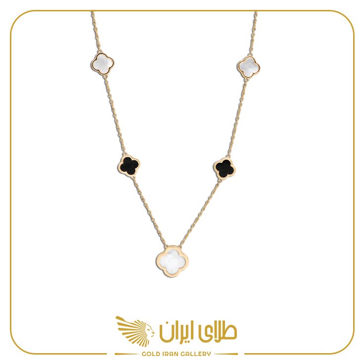 گردنبد ونکلیف پارسیس سفید سیاه