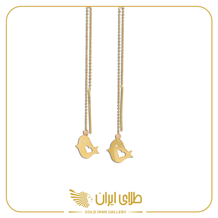 گوشواره بخیه گلدین گنجشک