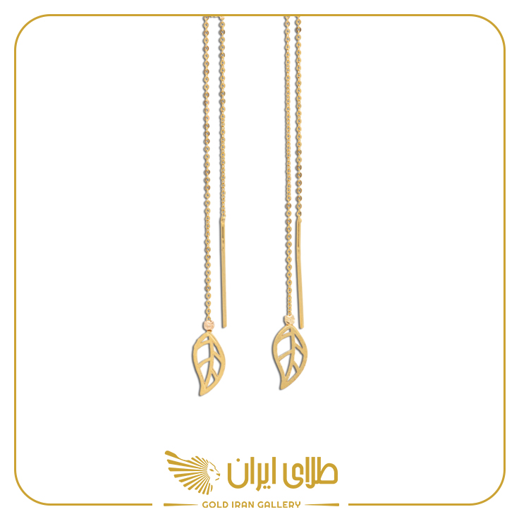 گوشواره بخیه گلدین برگ