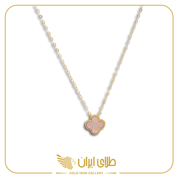 گردنبند ونکلیف صورتی مینیمال