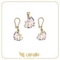 پلاک و گوشواره اسب تک شاخ