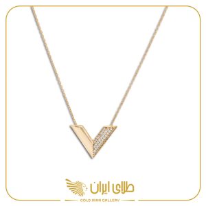 گردنبند وی نگین دار
