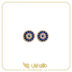 گوشواره میخی دایره نگین دار