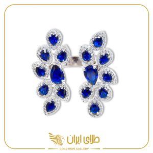 انگشتر لوکس سواروفسکی سرمه ای