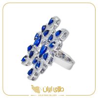 انگشتر لوکس سواروفسکی سرمه ای