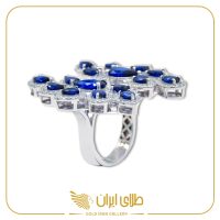 انگشتر لوکس سواروفسکی سرمه ای