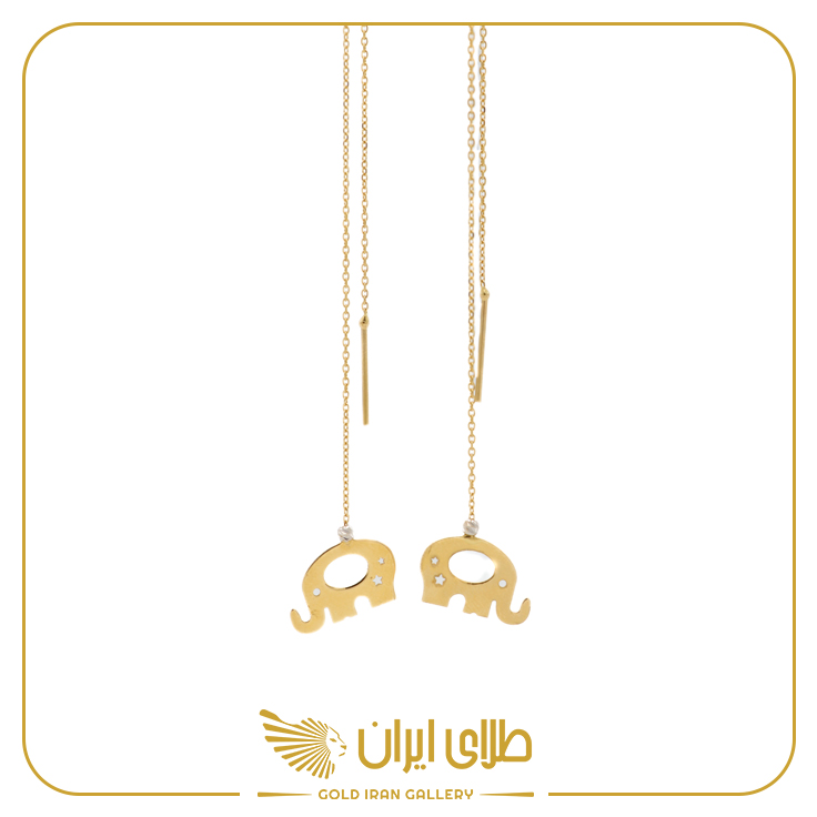 گوشواره بخیه گلدین فیل