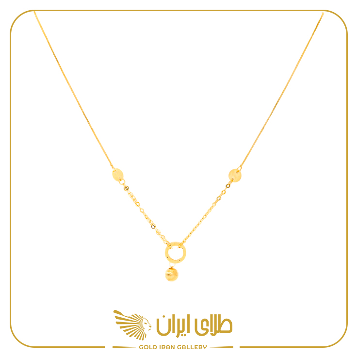 گردنبند مینیمال گوی و دایره