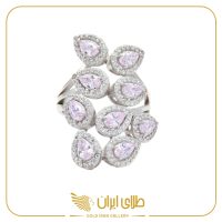 انگشتر لوکس سواروفسکی صورتی
