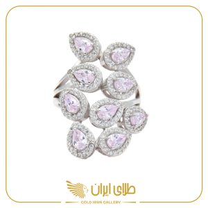 انگشتر لوکس سواروفسکی صورتی