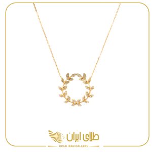 گردنبند برگ نگین دار