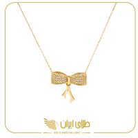 گردنبند پاپیون نگین دار