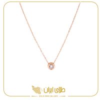 گردنبند زبرا تک نگین گرد