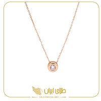 گردنبند زبرا تک نگین گرد