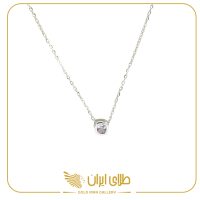 گردنبند زبرا تک نگین مربع