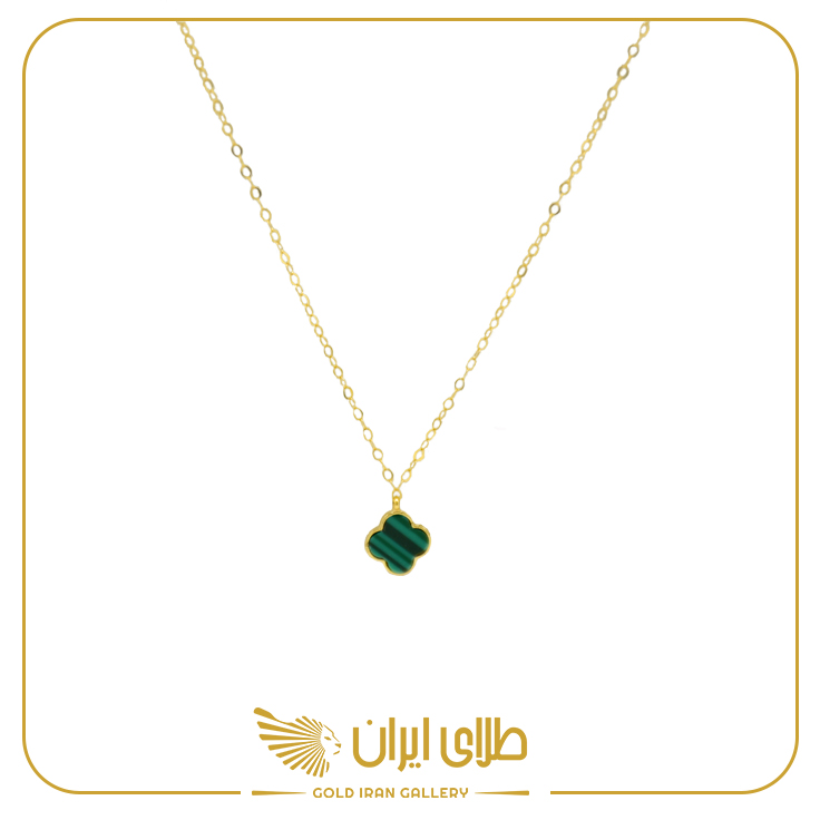 گردنبند مینیمال ونکلیف سبز