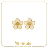 گوشواره میخی گل سفید