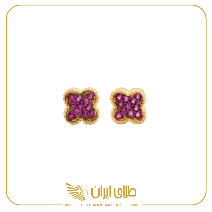 گوشواره میخی ونکلیف سرخابی